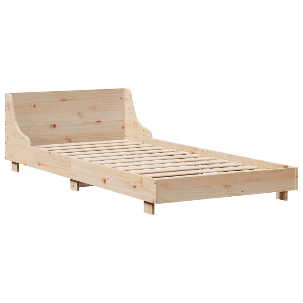Bedframe zonder matras massief grenenhout 90x190 cm