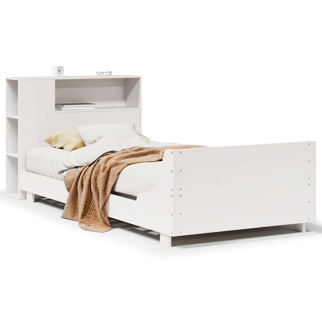 Bedframe zonder matras massief grenenhout wit 75x190 cm is nu te koop bij PeponiXL, paradijselijk wonen!