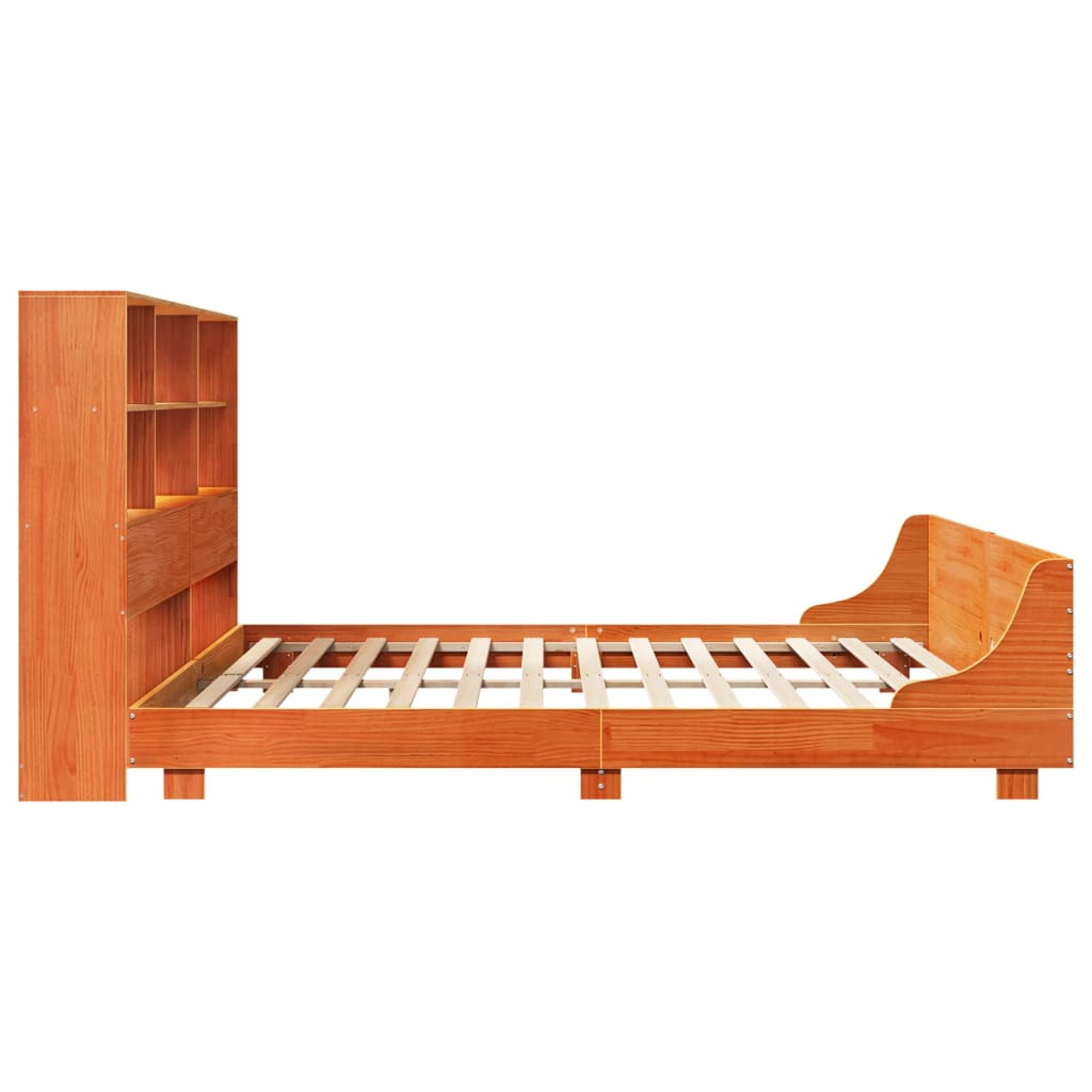 Bedframe zonder matras massief grenenhout wasbruin 200x200 cm is nu te koop bij PeponiXL, paradijselijk wonen!