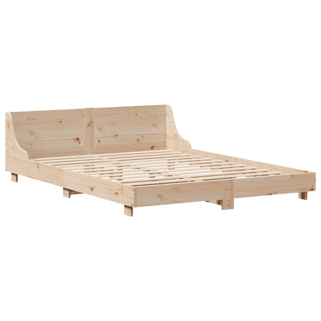 Bedframe zonder matras massief grenenhout 150x200 cm is nu te koop bij PeponiXL, paradijselijk wonen!