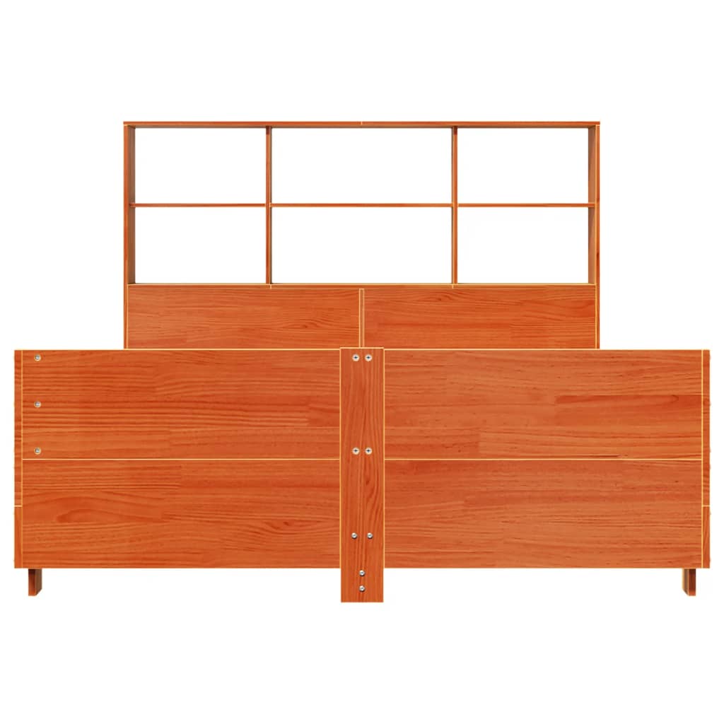 Bedframe zonder matras massief grenenhout wasbruin 120x200 cm is nu te koop bij PeponiXL, paradijselijk wonen!