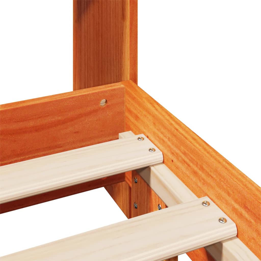 Bedframe zonder matras massief grenenhout wasbruin 120x200 cm is nu te koop bij PeponiXL, paradijselijk wonen!