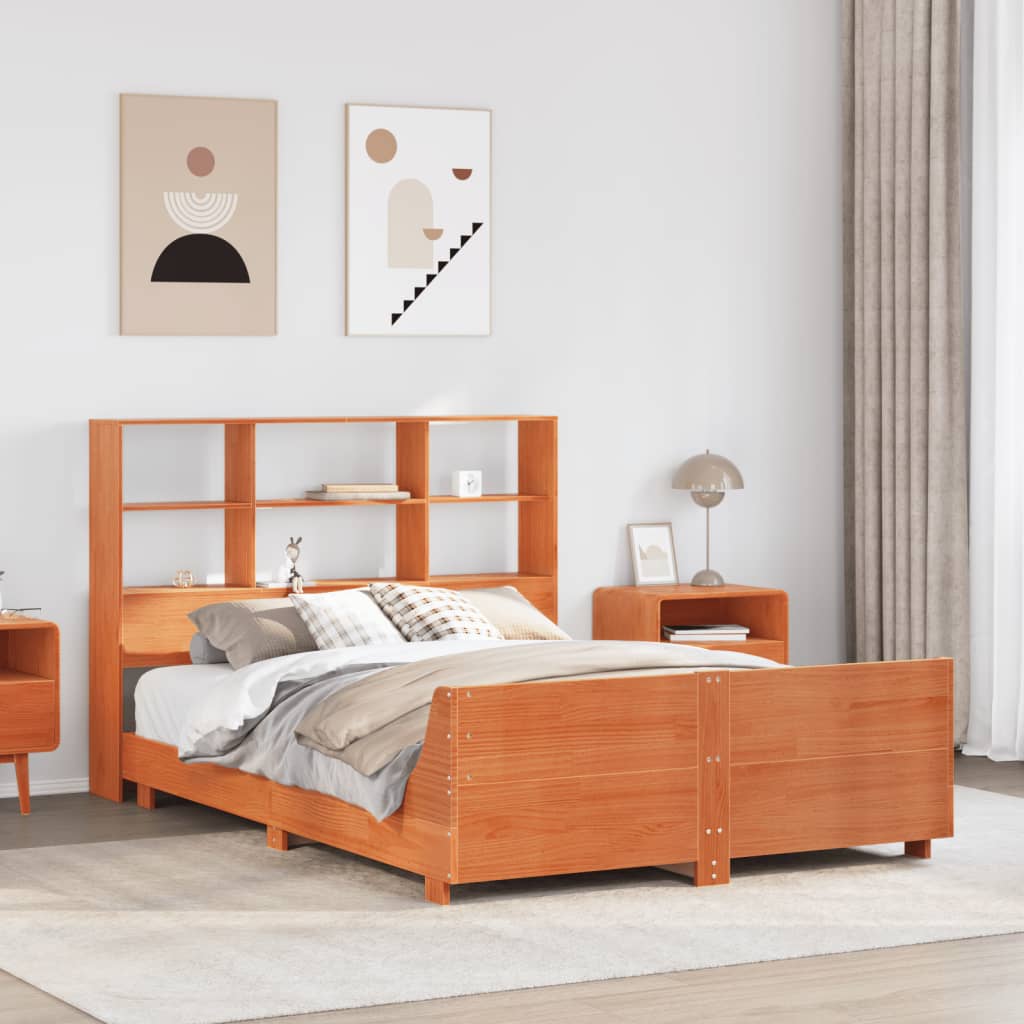 Bedframe zonder matras massief grenenhout wasbruin 120x200 cm is nu te koop bij PeponiXL, paradijselijk wonen!