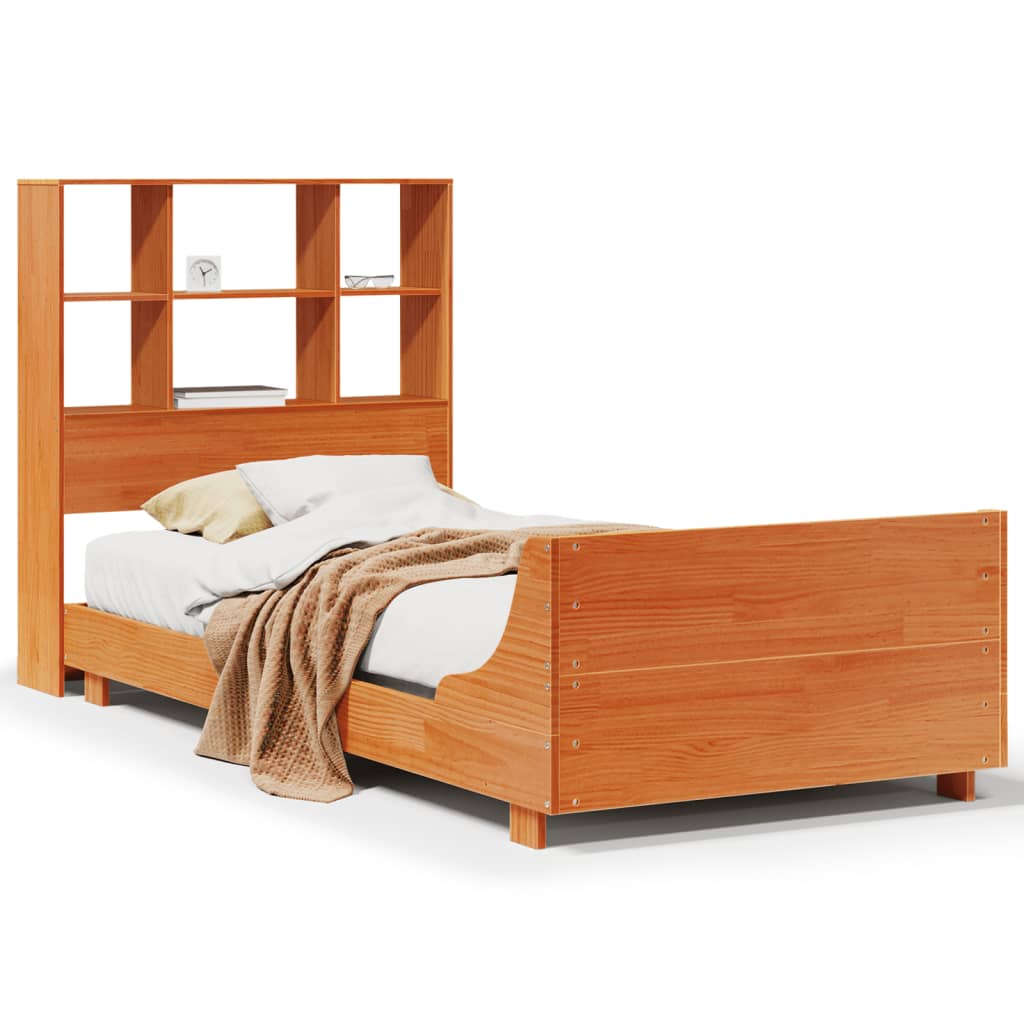 Bedframe zonder matras massief grenenhout wasbruin 100x200 cm is nu te koop bij PeponiXL, paradijselijk wonen!