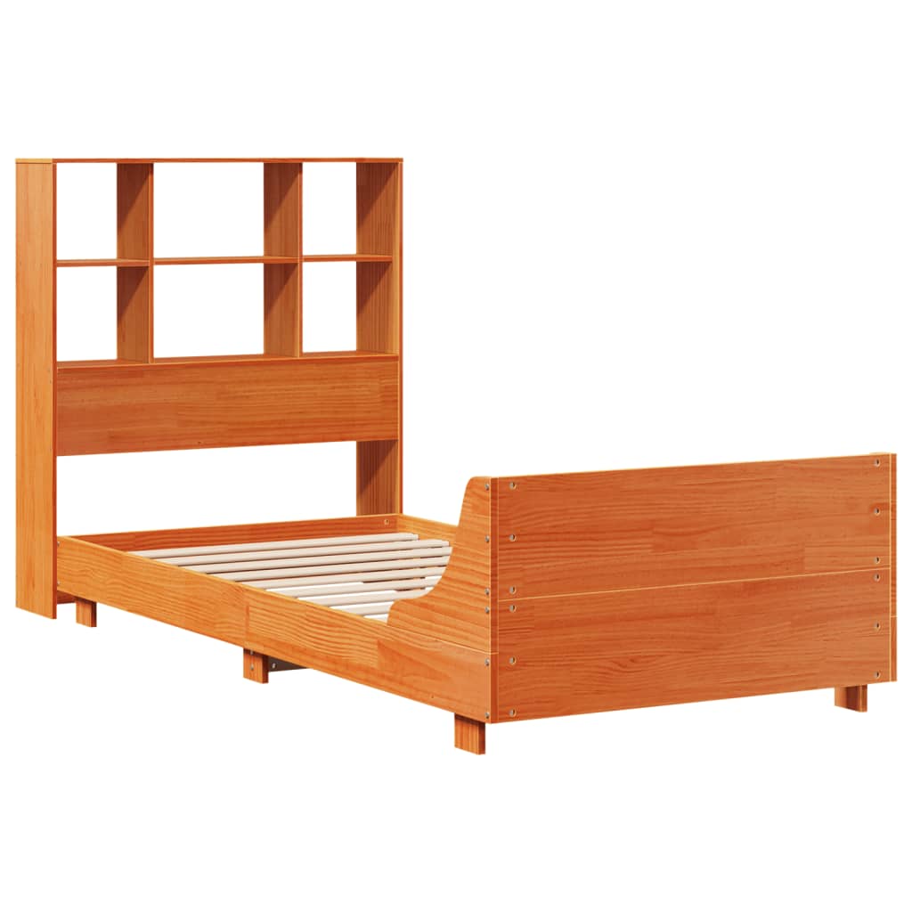 Bedframe zonder matras massief grenenhout wasbruin 100x200 cm is nu te koop bij PeponiXL, paradijselijk wonen!