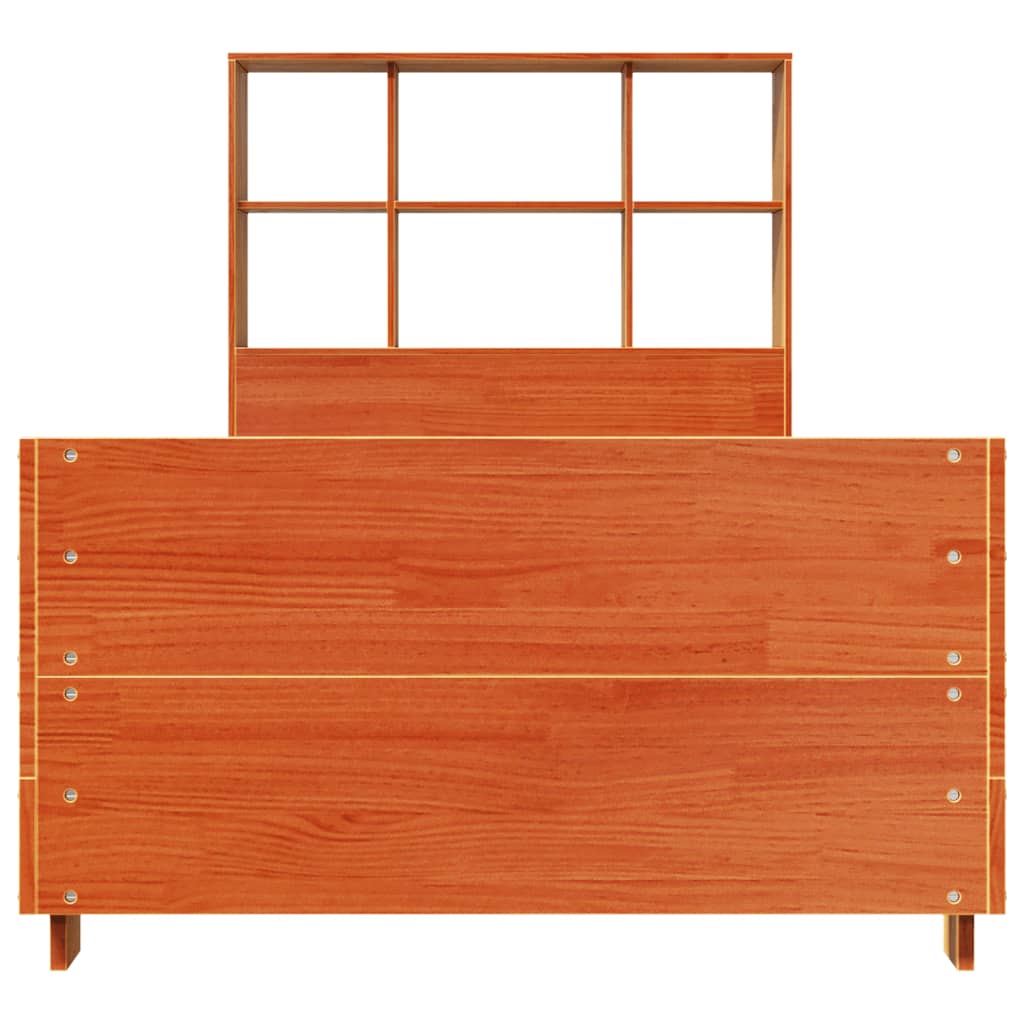 Bedframe zonder matras massief grenenhout wasbruin 100x200 cm is nu te koop bij PeponiXL, paradijselijk wonen!