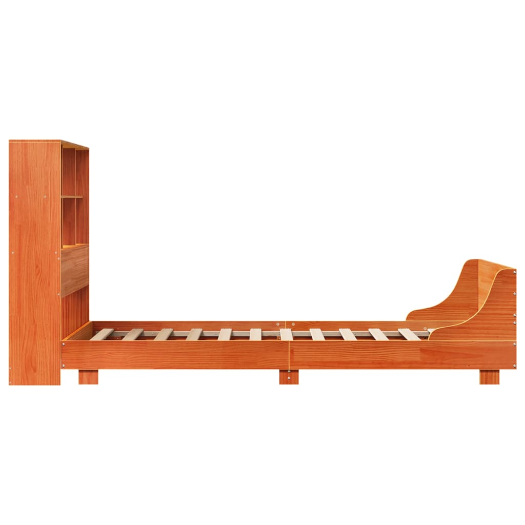 Bedframe zonder matras massief grenenhout wasbruin 100x200 cm is nu te koop bij PeponiXL, paradijselijk wonen!