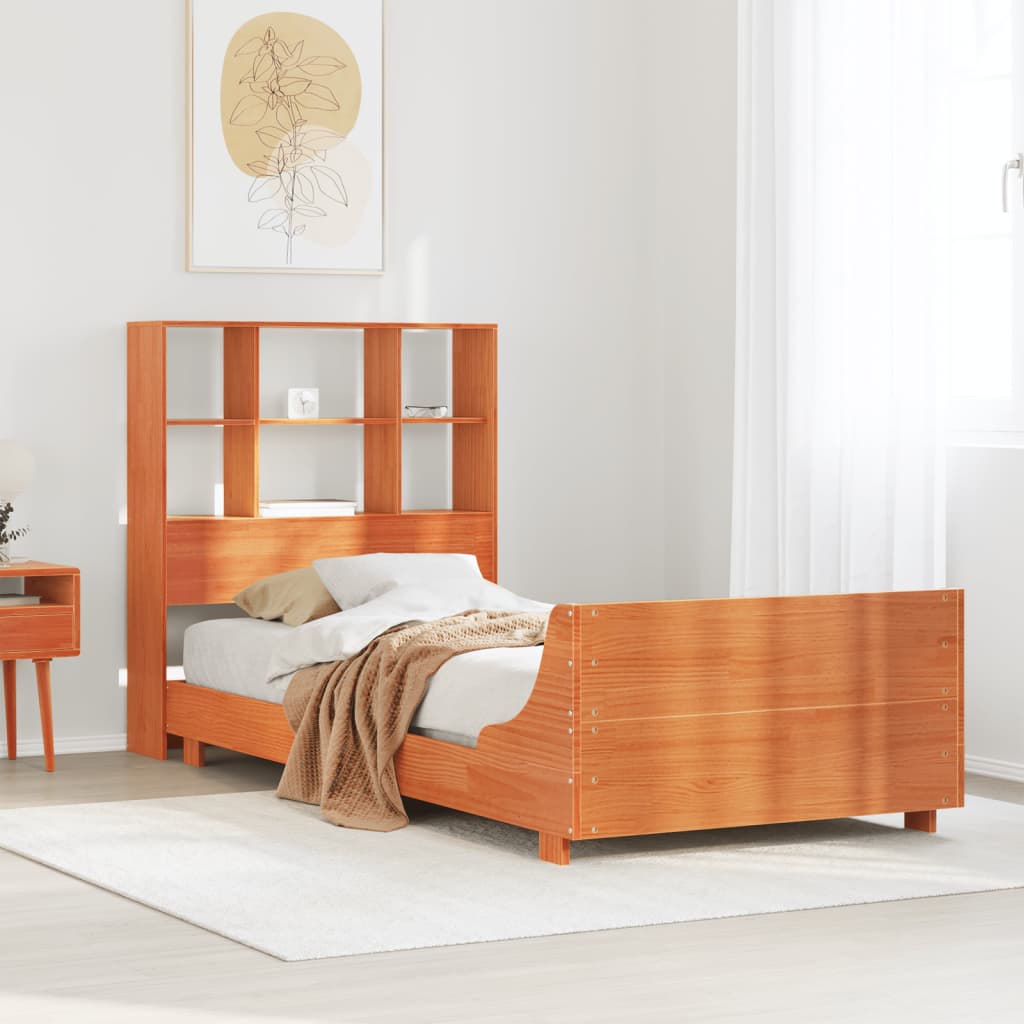 Bedframe zonder matras massief grenenhout wasbruin 100x200 cm is nu te koop bij PeponiXL, paradijselijk wonen!