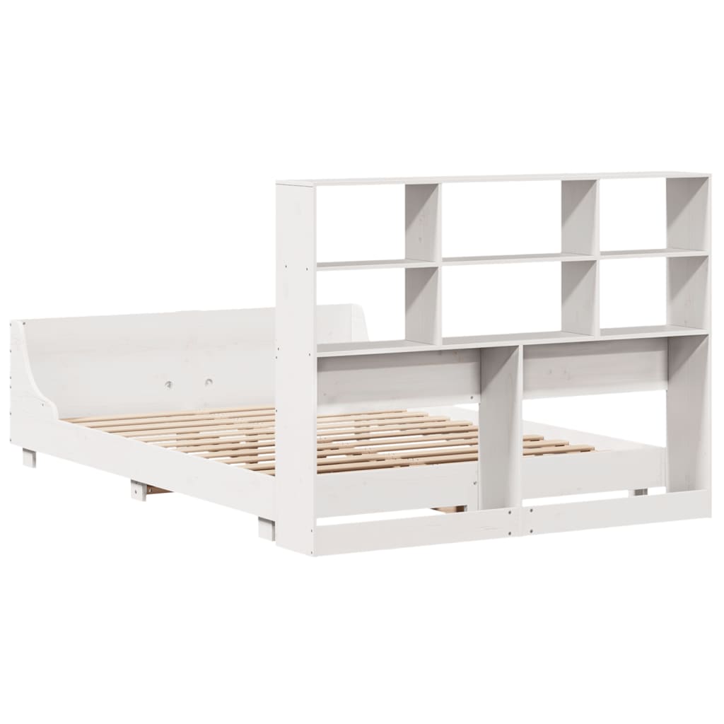 Bedframe zonder matras massief grenenhout wit 140x190 cm is nu te koop bij PeponiXL, paradijselijk wonen!