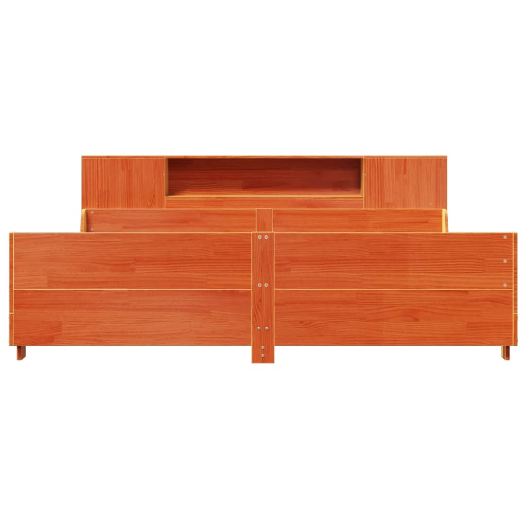 Bedframe zonder matras massief grenenhout wasbruin 200x200 cm is nu te koop bij PeponiXL, paradijselijk wonen!