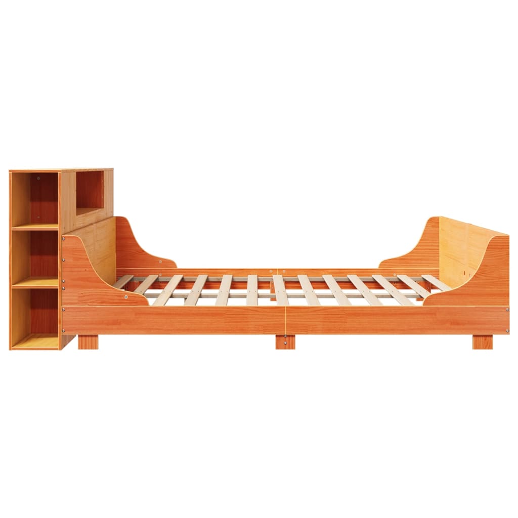 Bedframe zonder matras massief grenenhout wasbruin 200x200 cm is nu te koop bij PeponiXL, paradijselijk wonen!