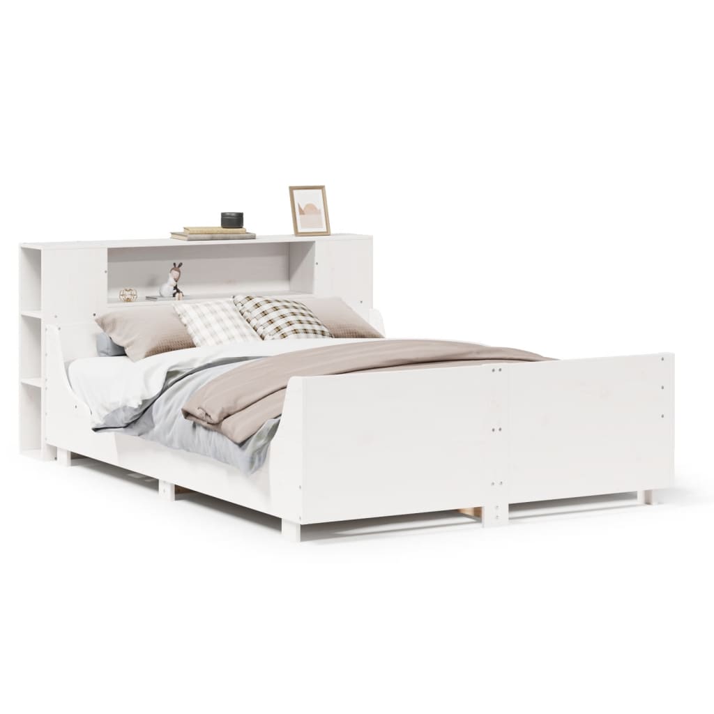 Bedframe zonder matras massief grenenhout wit 160x200 cm is nu te koop bij PeponiXL, paradijselijk wonen!