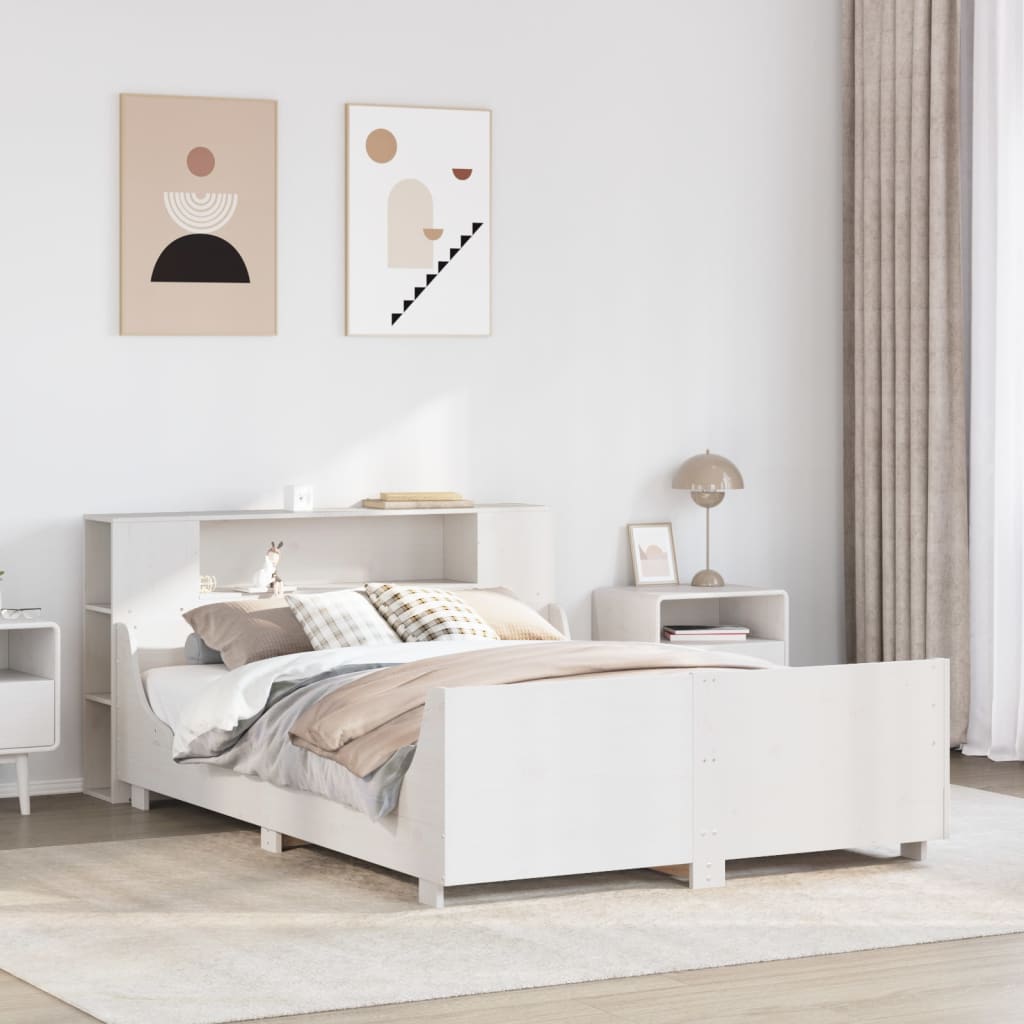 Bedframe zonder matras massief grenenhout wit 160x200 cm is nu te koop bij PeponiXL, paradijselijk wonen!
