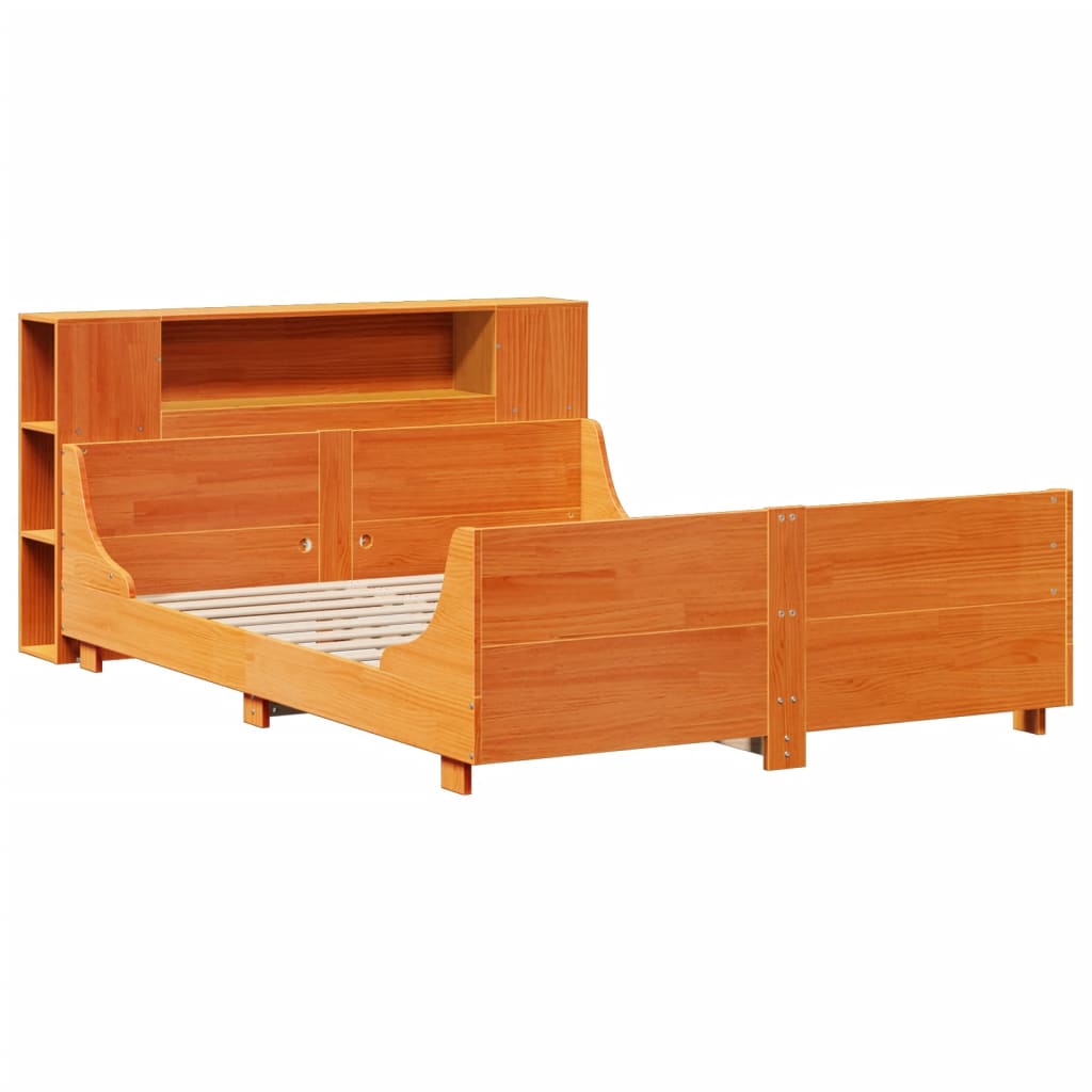 Bedframe zonder matras massief grenenhout wasbruin 160x200 cm is nu te koop bij PeponiXL, paradijselijk wonen!