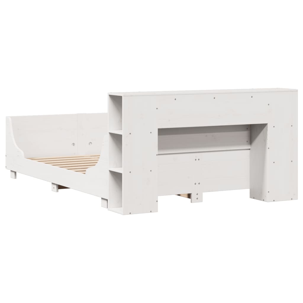 Bedframe zonder matras massief grenenhout wit 150x200 cm is nu te koop bij PeponiXL, paradijselijk wonen!