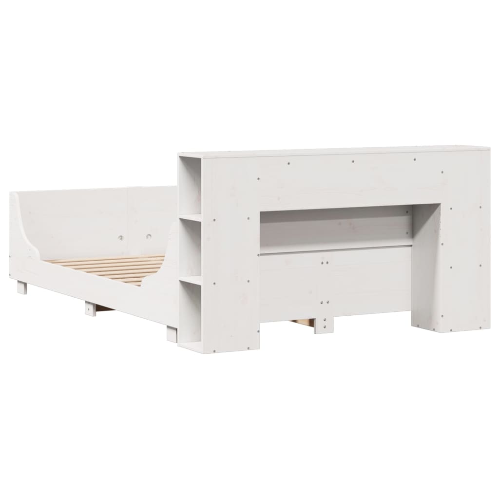 Bedframe zonder matras massief grenenhout wit 140x190 cm is nu te koop bij PeponiXL, paradijselijk wonen!