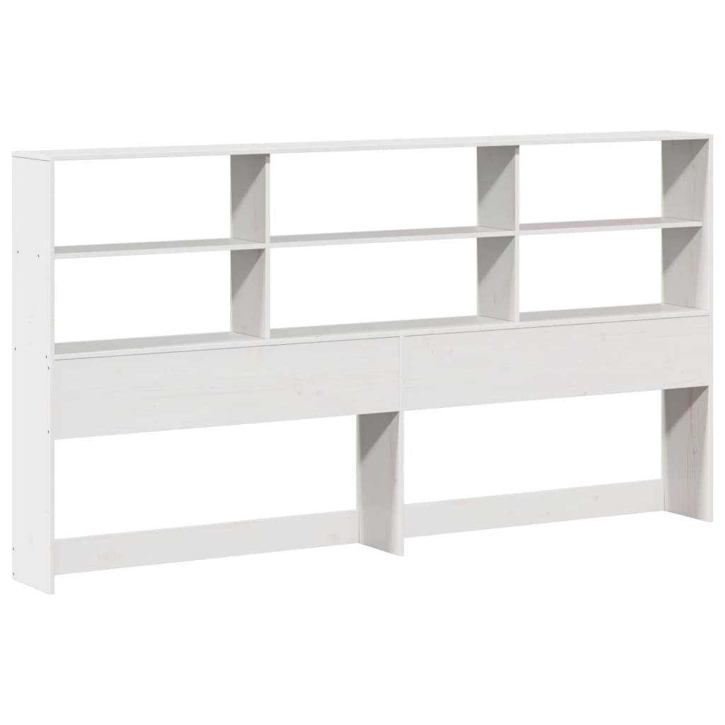 Bed met boekenkast zonder matras massief hout wit 180x200 cm is nu te koop bij PeponiXL, paradijselijk wonen!