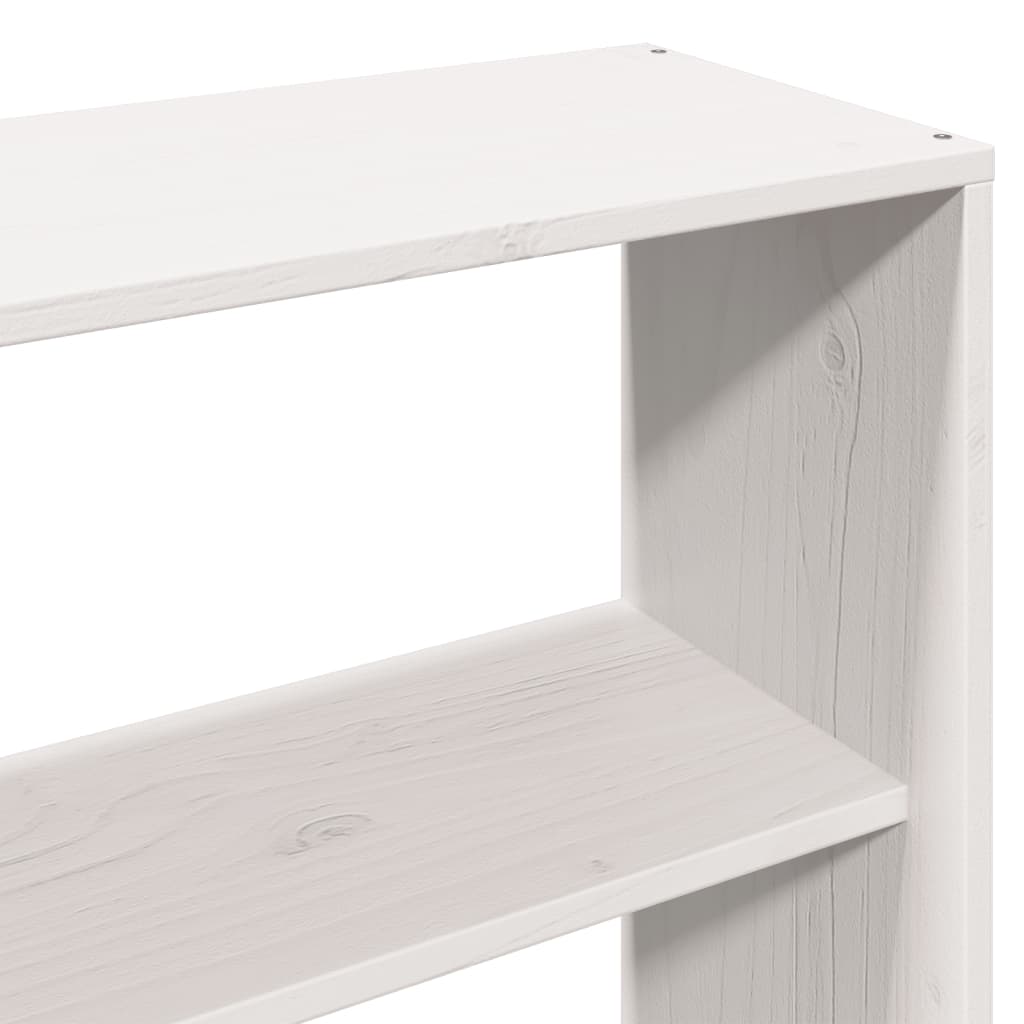 Bed met boekenkast zonder matras massief hout wit 180x200 cm is nu te koop bij PeponiXL, paradijselijk wonen!