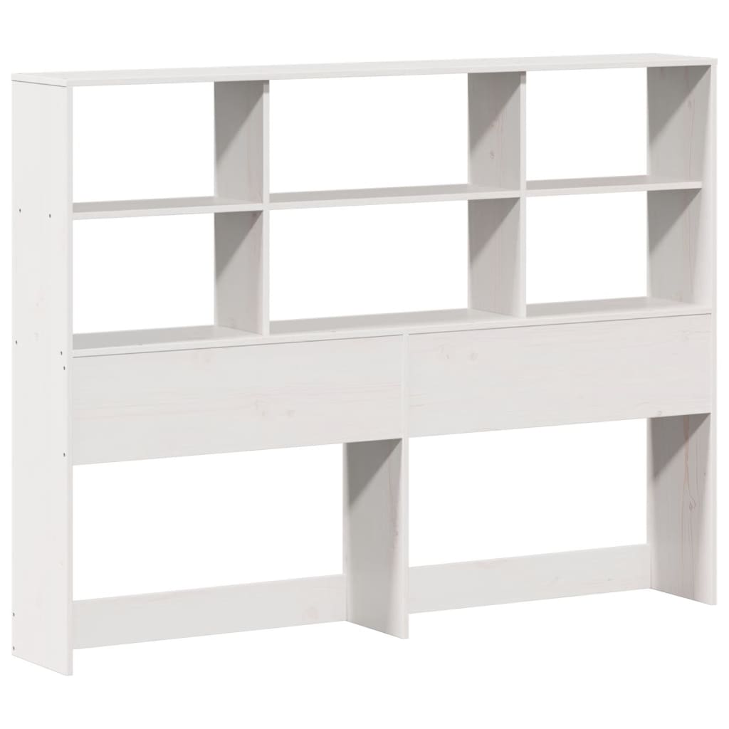 Bed met boekenkast zonder matras massief hout wit 140x200 cm is nu te koop bij PeponiXL, paradijselijk wonen!