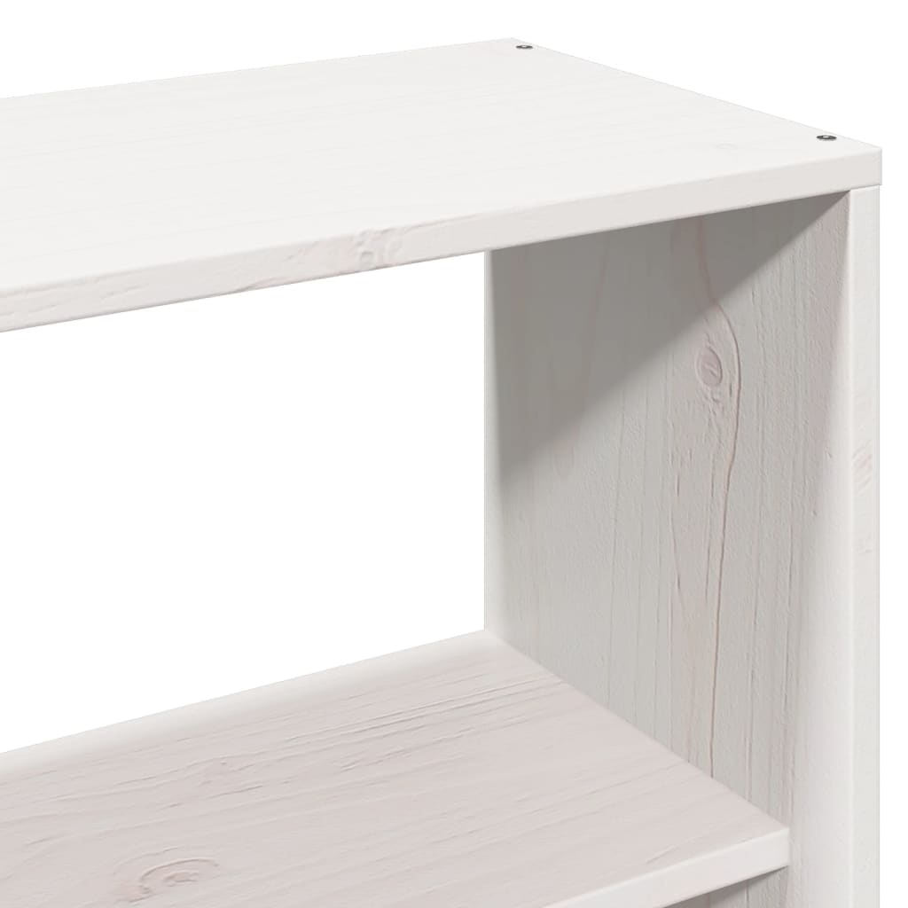 Bed met boekenkast zonder matras massief hout wit 140x190 cm is nu te koop bij PeponiXL, paradijselijk wonen!