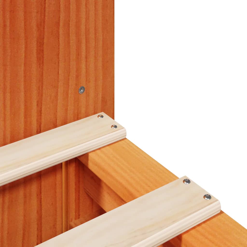 Bed met boekenkast zonder matras hout wasbruin 160x200 cm is nu te koop bij PeponiXL, paradijselijk wonen!