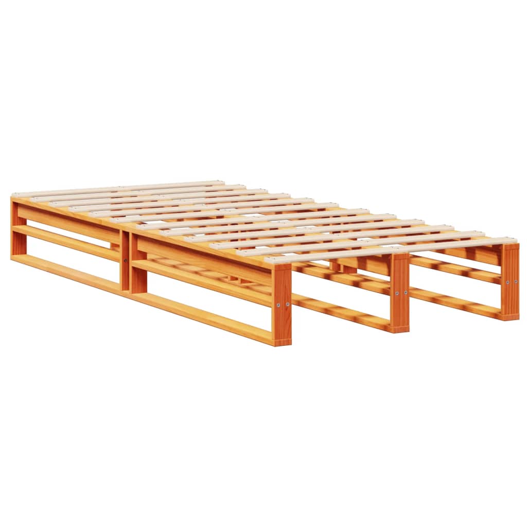 Bed met boekenkast zonder matras hout wasbruin 100x200 cm is nu te koop bij PeponiXL, paradijselijk wonen!