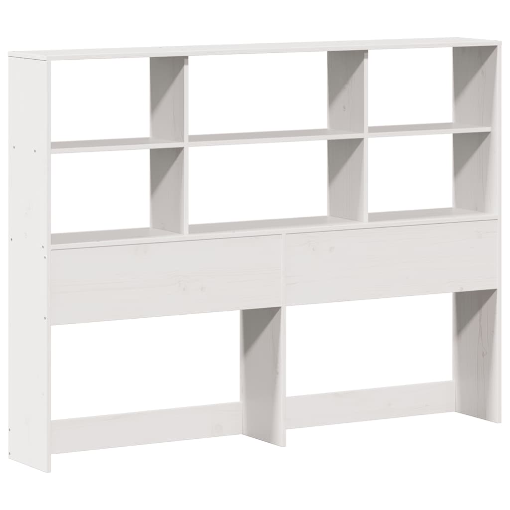 Bed met boekenkast zonder matras massief hout wit 140x200 cm is nu te koop bij PeponiXL, paradijselijk wonen!