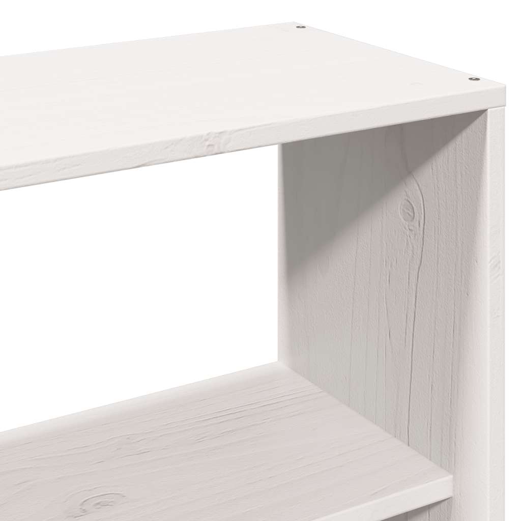Bed met boekenkast zonder matras massief hout wit 140x200 cm is nu te koop bij PeponiXL, paradijselijk wonen!