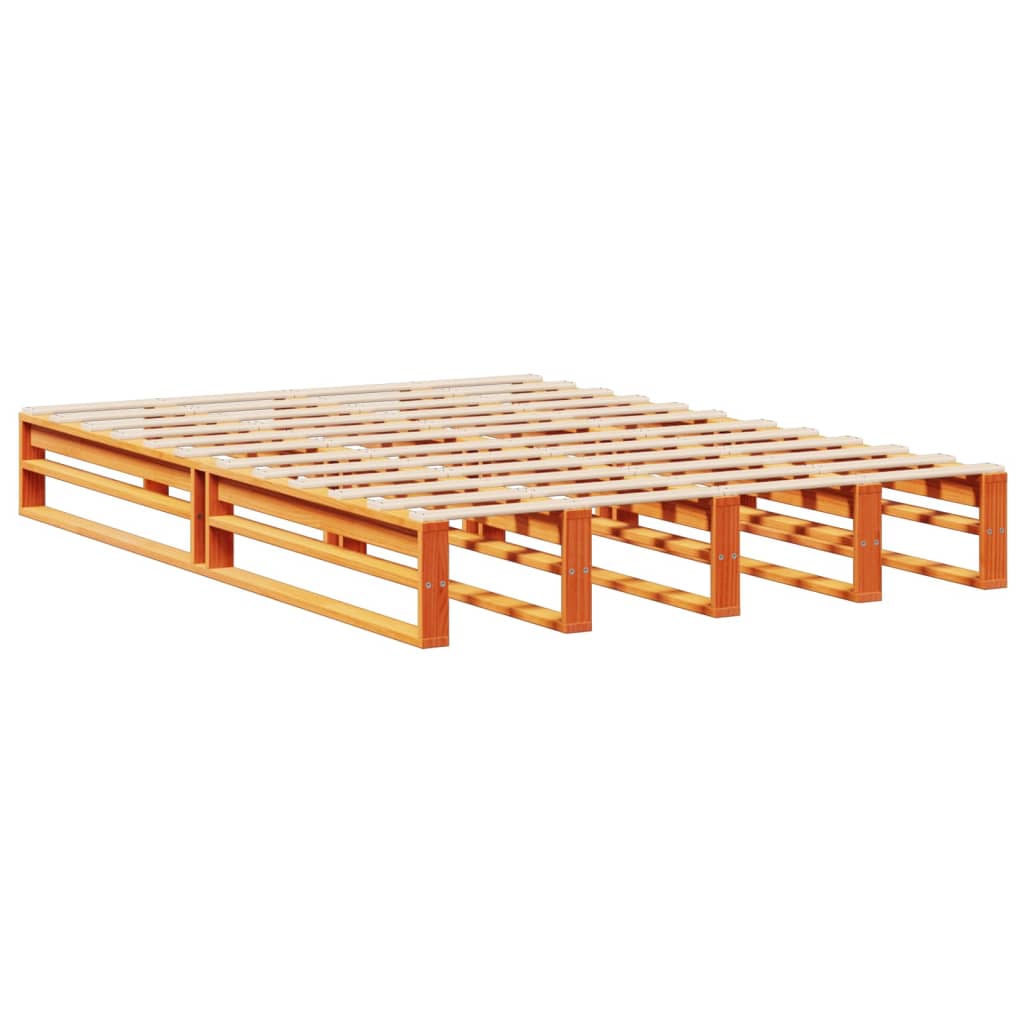 Bed met boekenkast zonder matras hout wasbruin 150x200 cm is nu te koop bij PeponiXL, paradijselijk wonen!