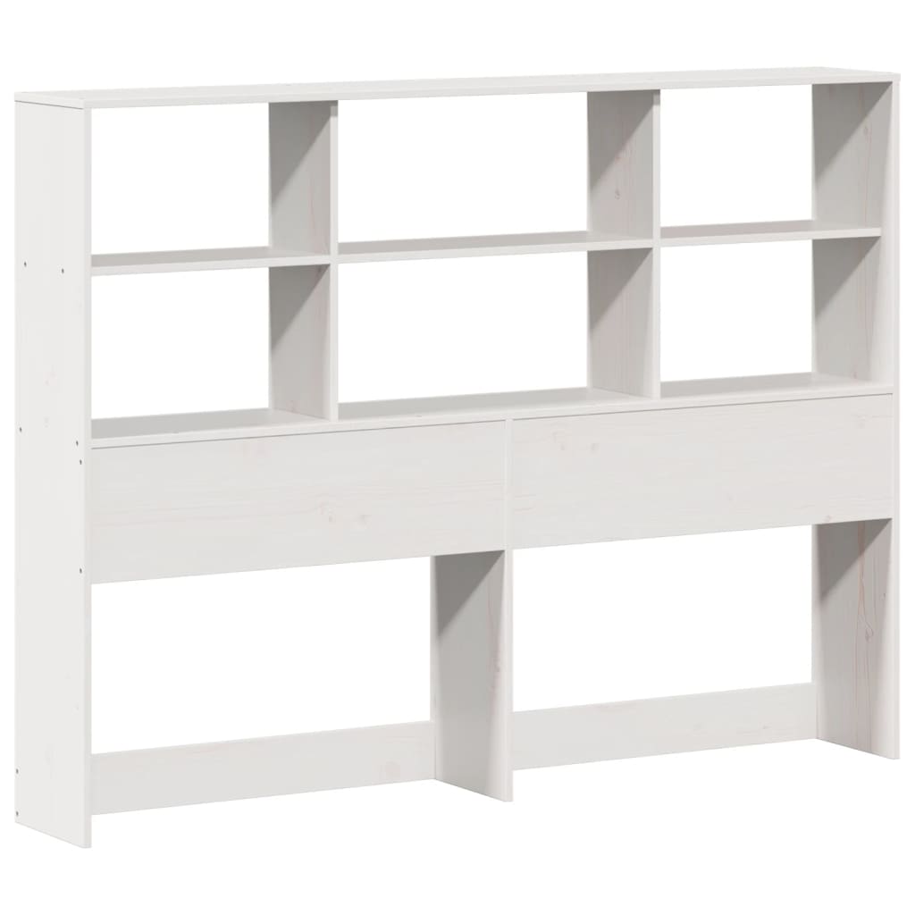 Bed met boekenkast zonder matras massief hout wit 160x200 cm is nu te koop bij PeponiXL, paradijselijk wonen!