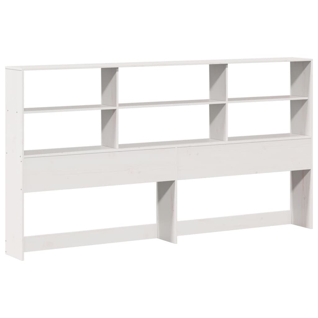 Bed met boekenkast zonder matras massief hout wit 180x200 cm is nu te koop bij PeponiXL, paradijselijk wonen!