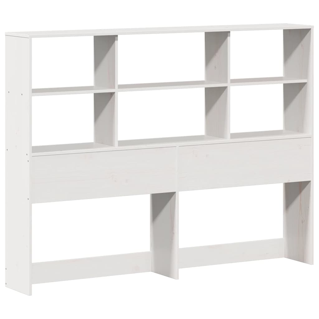 Bed met boekenkast zonder matras massief hout wit 140x190 cm is nu te koop bij PeponiXL, paradijselijk wonen!