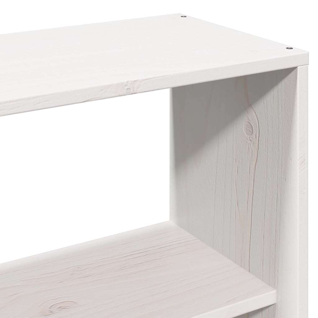 Bed met boekenkast zonder matras massief hout wit 140x190 cm is nu te koop bij PeponiXL, paradijselijk wonen!