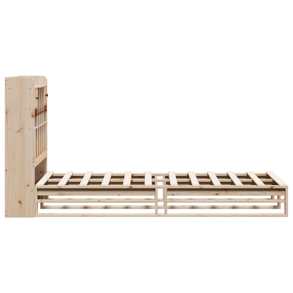 Bed met boekenkast zonder matras massief grenenhout 90x200 cm is nu te koop bij PeponiXL, paradijselijk wonen!