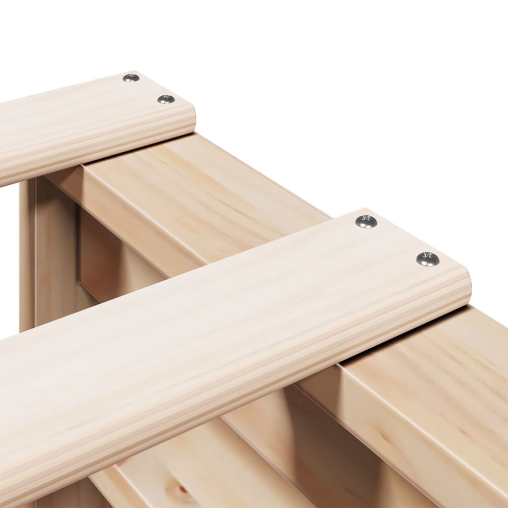 Bed met boekenkast zonder matras massief grenenhout 90x200 cm is nu te koop bij PeponiXL, paradijselijk wonen!