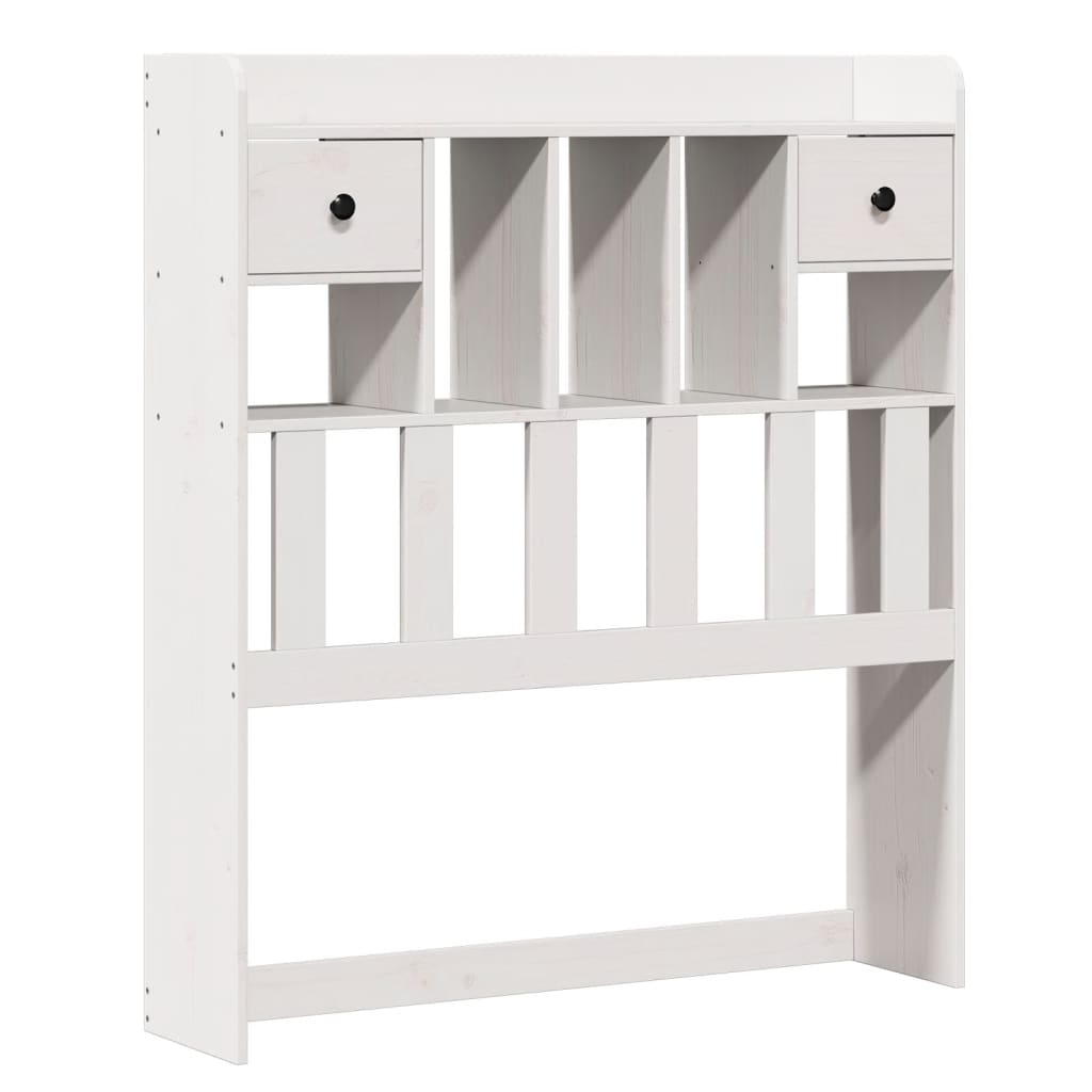 Bed met boekenkast zonder matras grenenhout wit 90x200 cm is nu te koop bij PeponiXL, paradijselijk wonen!