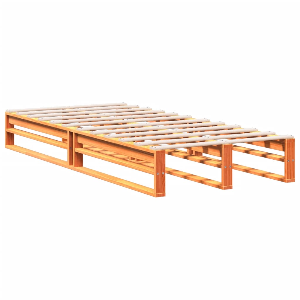 Bed met boekenkast zonder matras grenenhout wasbruin 100x200 cm is nu te koop bij PeponiXL, paradijselijk wonen!