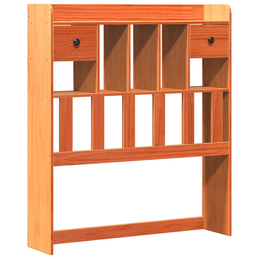 Bed met boekenkast zonder matras grenenhout wasbruin 100x200 cm is nu te koop bij PeponiXL, paradijselijk wonen!