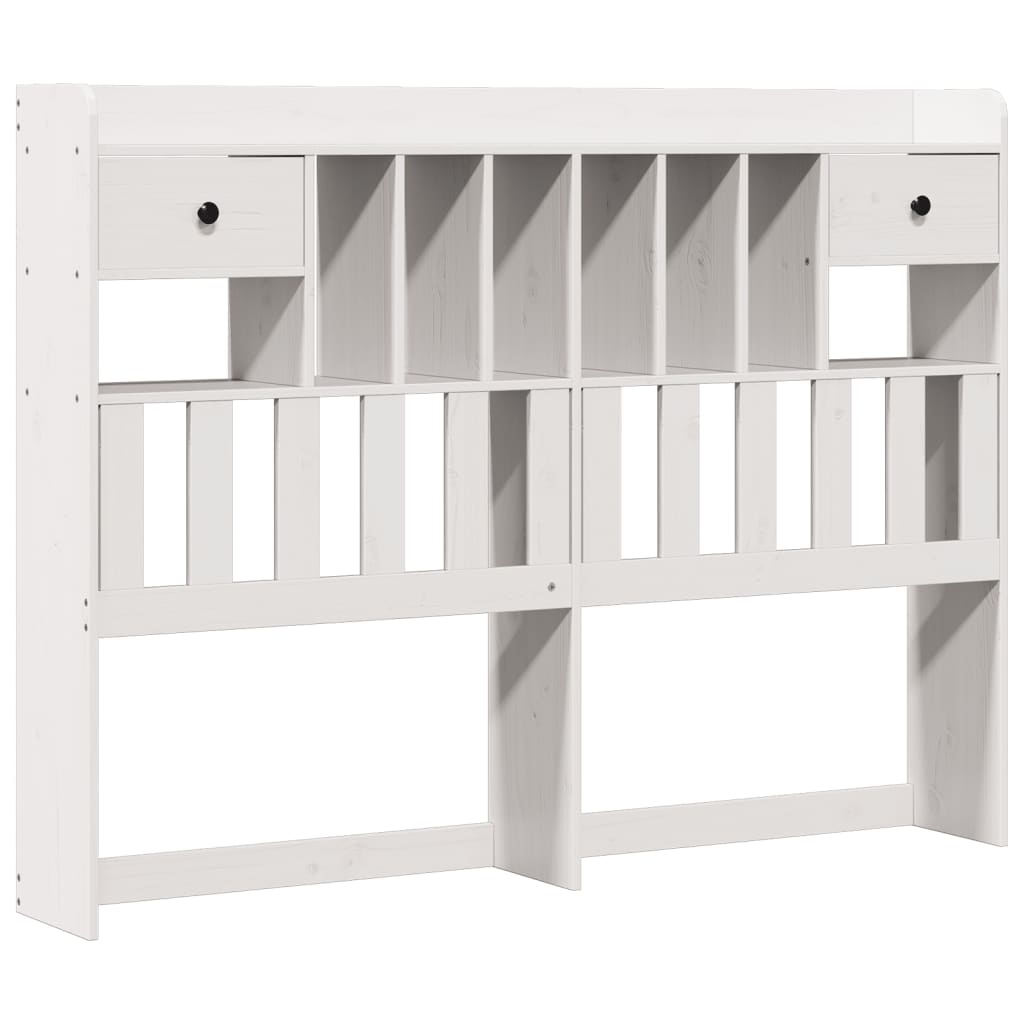 Bed met boekenkast zonder matras grenenhout wit 160x200 cm is nu te koop bij PeponiXL, paradijselijk wonen!