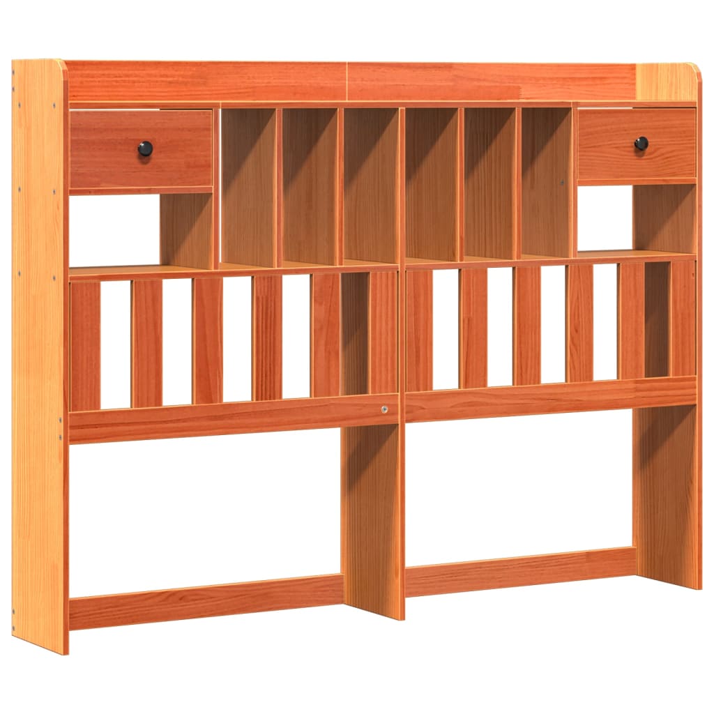 Bed met boekenkast zonder matras grenenhout wasbruin 160x200 cm is nu te koop bij PeponiXL, paradijselijk wonen!