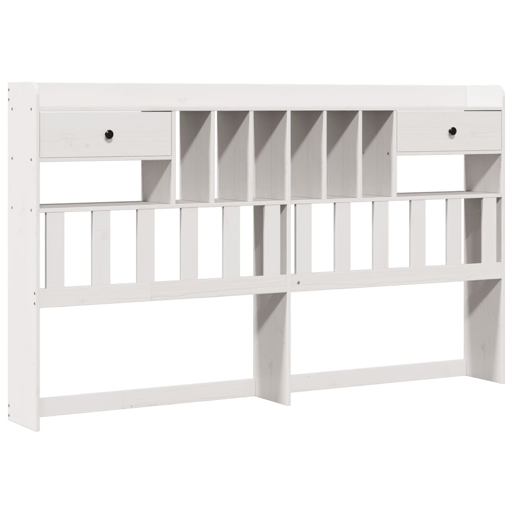 Bed met boekenkast zonder matras grenenhout wit 180x200 cm is nu te koop bij PeponiXL, paradijselijk wonen!