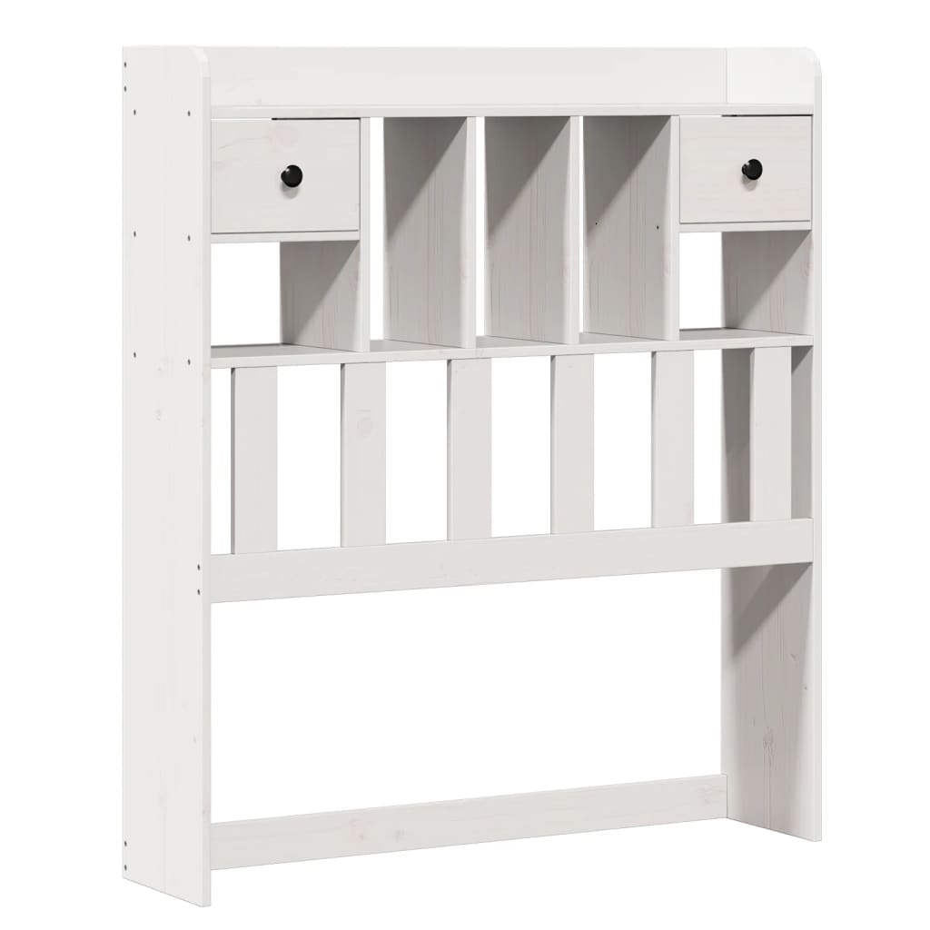 Bed met boekenkast zonder matras grenenhout wit 75x190 cm is nu te koop bij PeponiXL, paradijselijk wonen!