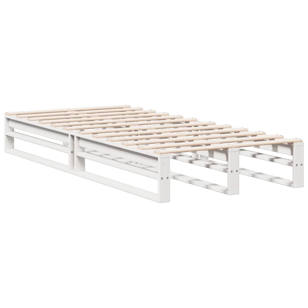 Bed met boekenkast zonder matras grenenhout wit 75x190 cm is nu te koop bij PeponiXL, paradijselijk wonen!