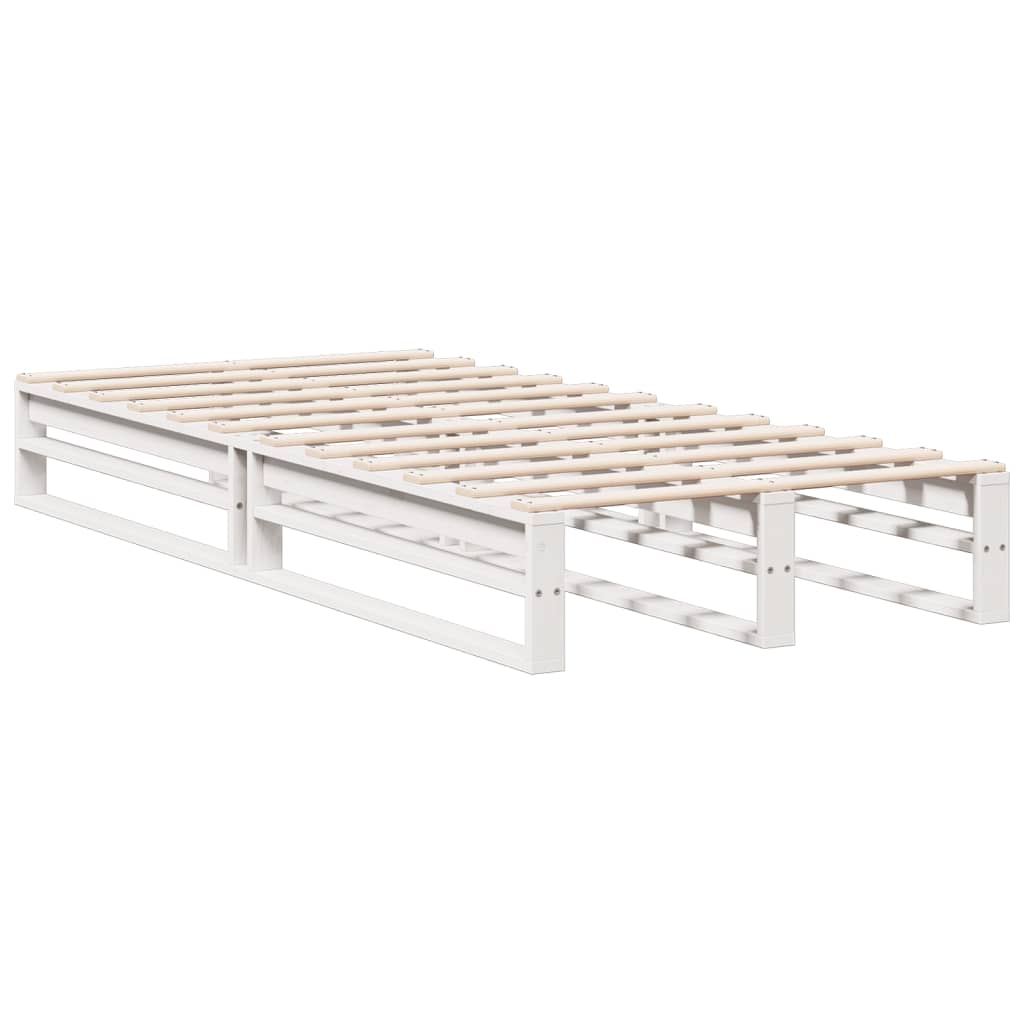 Bed met boekenkast zonder matras grenenhout wit 90x190 cm is nu te koop bij PeponiXL, paradijselijk wonen!