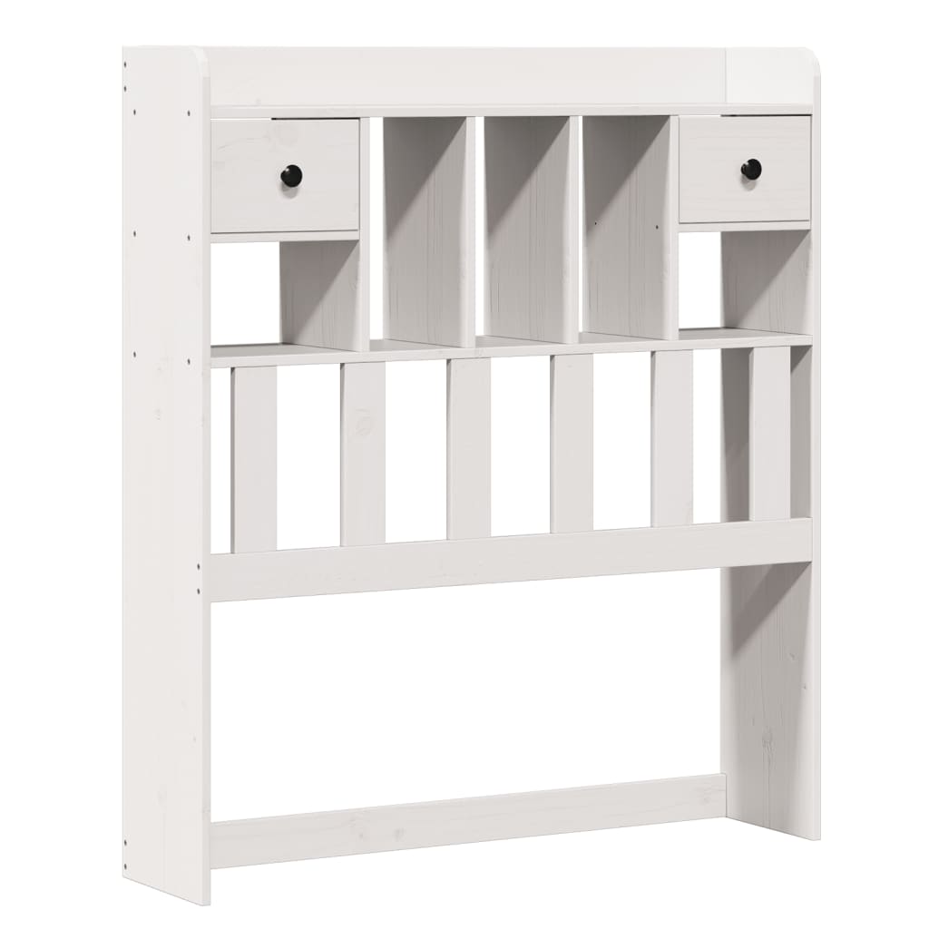 Bed met boekenkast zonder matras grenenhout wit 90x190 cm is nu te koop bij PeponiXL, paradijselijk wonen!