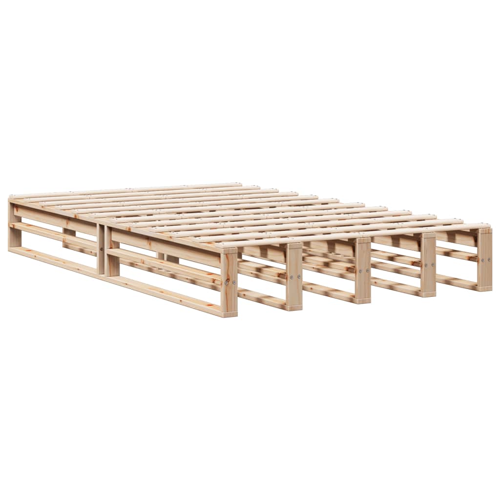Bed met boekenkast zonder matras massief grenenhout 135x190 cm is nu te koop bij PeponiXL, paradijselijk wonen!