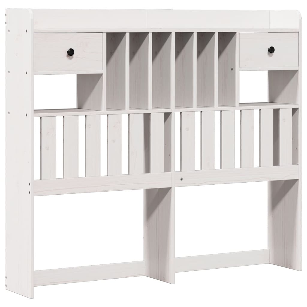 Bed met boekenkast zonder matras grenenhout wit 135x190 cm is nu te koop bij PeponiXL, paradijselijk wonen!