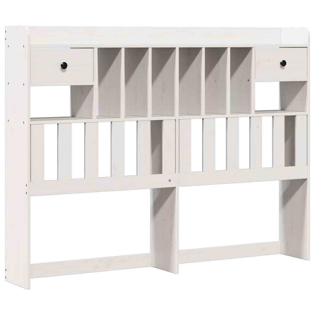 Bed met boekenkast zonder matras grenenhout wit 140x190 cm is nu te koop bij PeponiXL, paradijselijk wonen!