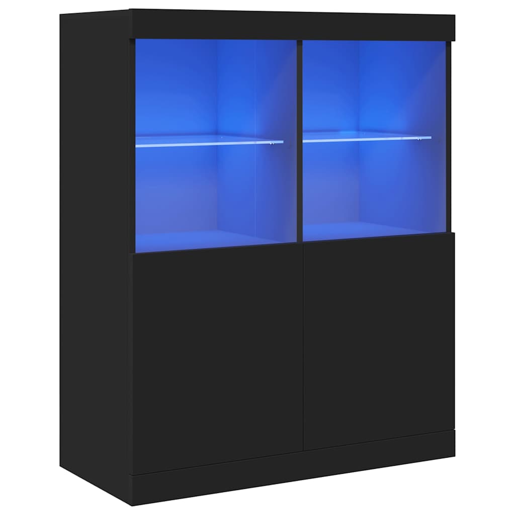 Dressoir 81x37x100 cm bewerkt hout zwart is nu te koop bij PeponiXL, paradijselijk wonen!