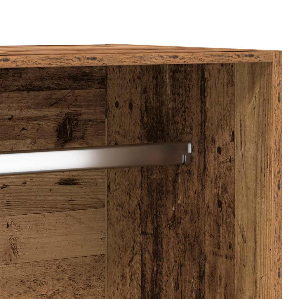 Kledingkast 100x50x200 cm bewerkt hout oud hout is nu te koop bij PeponiXL, paradijselijk wonen!